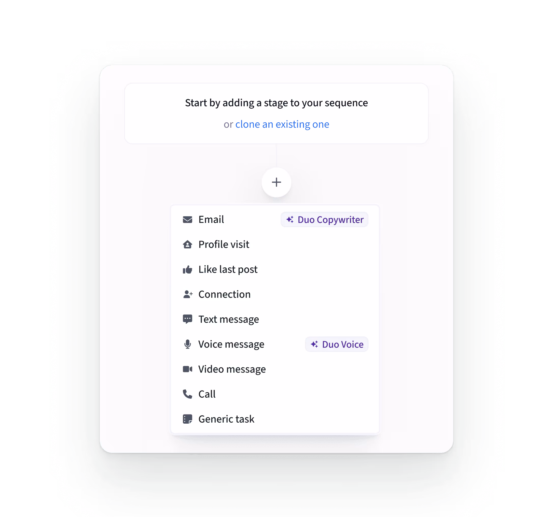 Duo Voice step 2 product screen