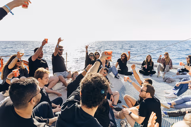 Amplemarket team celebrating in Funchal, Madeira